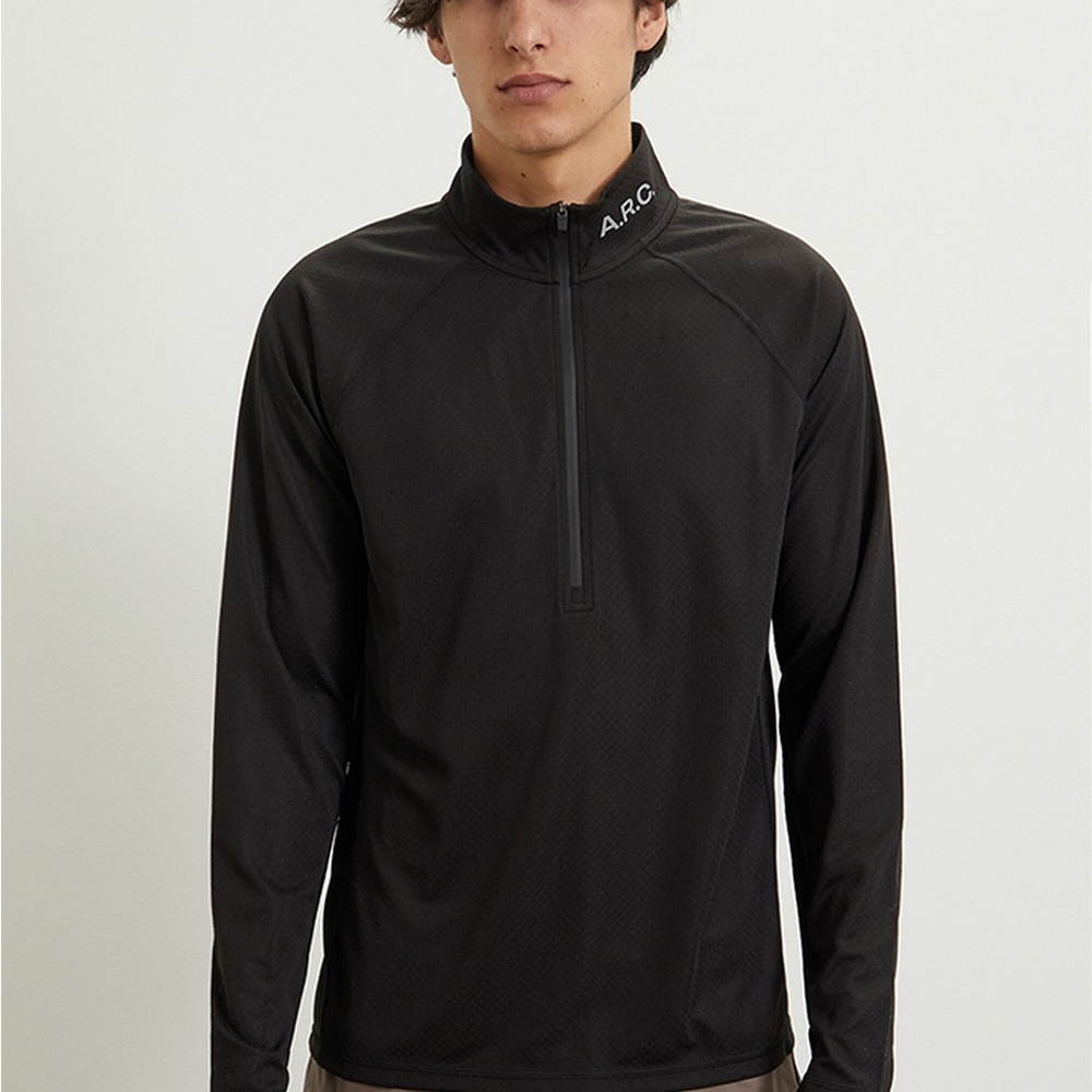 A.R.C. Active Black Performance Mid Layer Long Sleeve T-Shirt SZ S
